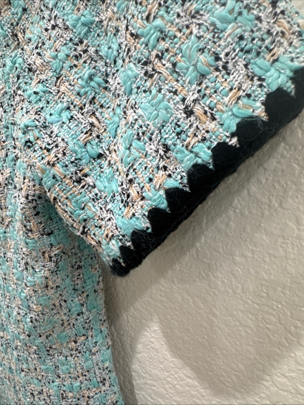 Tuckernuck Pomander Place Blue Woven Tweed Josephine Dress Women’s XS NWOT - Picture 13 of 14